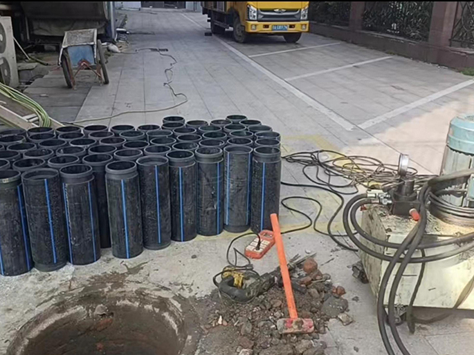 船营PE置换管厂家 DN315置换管 非开挖管短管置换